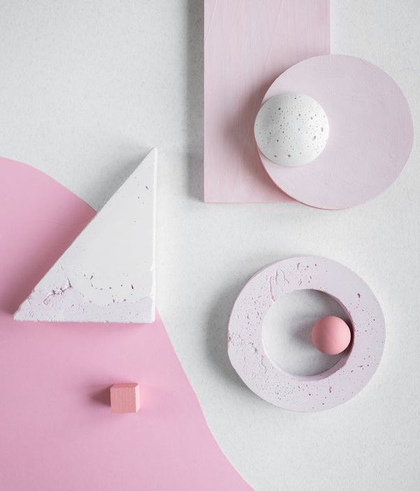 Abstract berry colored geometric shapes for daily balance focus
